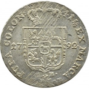 Stanisław A. Poniatowski, 8 groszy srebrnych (dwuzłotówka) 1792 E.B.. Warszawa