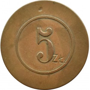 Przełom XIX/XX wiek, nieznane dominium, monogram EL, 5 złotych