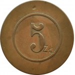 Przełom XIX/XX wiek, nieznane dominium, monogram EL, 5 złotych
