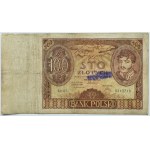 II RP, 100 złotych 1932, seria AT - nadruk wertlos (bezwartościowy)