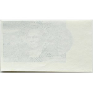 Banknot testowy, De La Rue Currency - 20 - jednostronny