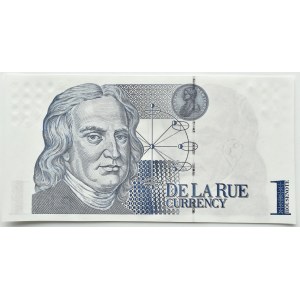 Banknot testowy, De La Rue Currency - 1 - dwustronny