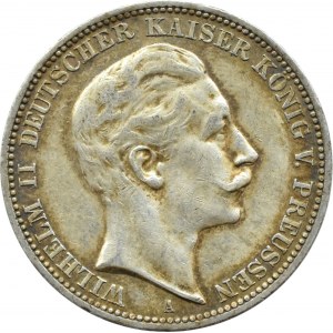 Niemcy, Prusy, Wilhelm II, 3 marki 1912 A, Berlin