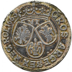 Jan II Kazimierz, szóstak 1663, stara kopia