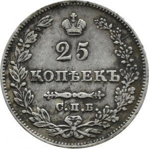 Rosja, Mikołaj I, 25 kopiejek 1827 СПБ НГ, Petersburg