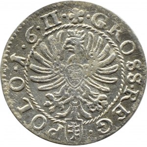 Zygmunt III Waza, grosz 1611, pochyła 6 w dacie, Kraków