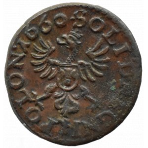 Jan II Kazimierz, szeląg (boratynka) 1660, Ujazdów, ŁADNA