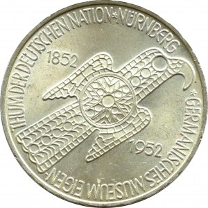 Niemcy, RFN, Germanisches National-Museum, 5 marek 1952 D, Monachium, UNC, RZADKIE