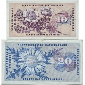 Szwajcaria, lot 2 banknotów 1959-1972, Zurich
