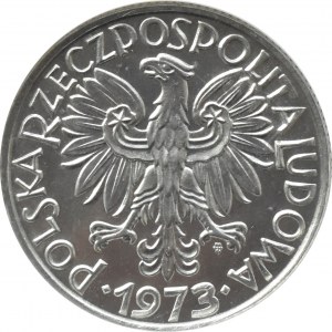 PRL, Rybak, 5 złotych 1973, Warszawa, NGC MS65
