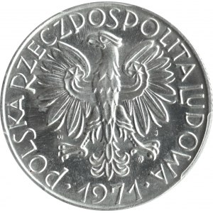 PRL, Rybak, 5 złotych 1971, Warszawa, PCGS MS65+