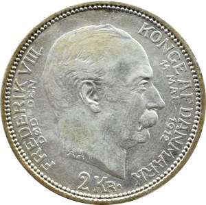 Denmark, Frederick VIII/Christian X, 2 crowns 1912 VBP, Copenhagen
