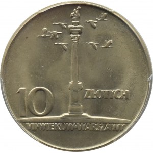 PRL, Kolumna Zygmunta, 10 złotych 1965, Warszawa, PCGS MS67