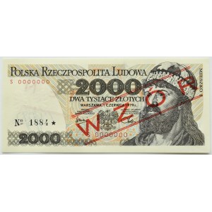PRL, Mieszko I, 2000 złotych 1979, seria S, WZÓR No 1884*, UNC