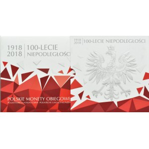 III RP, polskie monety obiegowe, 10 groszy-5 złotych 2018, Warszawa, UNC