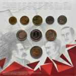 III RP, polskie monety obiegowe, 10 groszy-5 złotych 2018, Warszawa, UNC