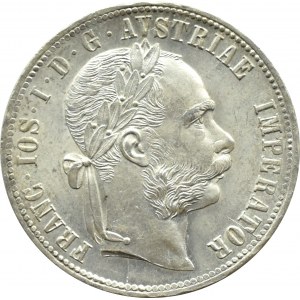 Austro-Węgry, Franciszek Józef I, 1 floren 1879 A, Wiedeń, PIĘKNE!