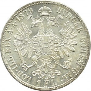 Austro-Węgry, Franciszek Józef I, 1 floren 1879 A, Wiedeń, PIĘKNE!