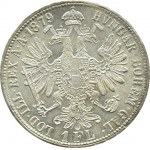 Austro-Węgry, Franciszek Józef I, 1 floren 1879 A, Wiedeń, PIĘKNE!