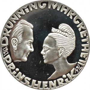 Denmark, Silver Wedding, 200 kroner 1992 LG, Copenhagen
