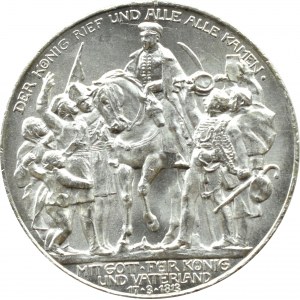 Niemcy, Prusy, Bitwa pod Lipskiem, 3 marki 1913 A, Berlin