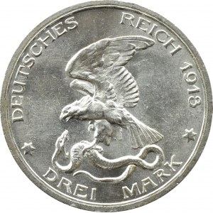 Niemcy, Prusy, Bitwa pod Lipskiem, 3 marki 1913 A, Berlin
