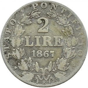 Państwo Kościelne, Pius IX, 2 liry 1867(XXII), Rzym