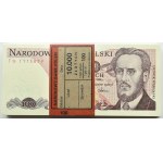 PRL, paczka bankowa 100 złotych 1988, Warszawa, seria TG, UNC