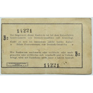 Niemcy, Afryka Wschodnia, 1 rupia 1915 Kielich/Frühling, seria B2, Tabora
