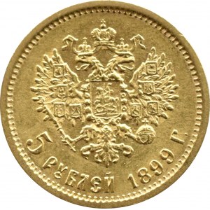 Rosja, Mikołaj II, 5 rubli 1899 ФЗ, Petersburg