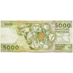 Portugalia, 5000 escudos 1989 seria APG, Lizbona, RZADKIE