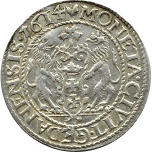 Zygmunt III Waza, ort 1614, Gdańsk - duże cyfry daty