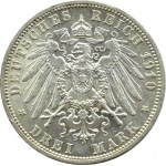 Niemcy, Prusy, Wilhelm II, 3 marki 1910 A, Berlin