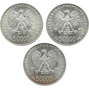 PRL, J. Piłsudski, lot 50000 złotych 1988, Warszawa