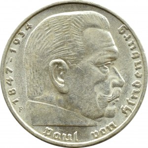 Niemcy, III Rzesza, Hindenburg, 5 marek 1935 F, Stuttgart, UNC
