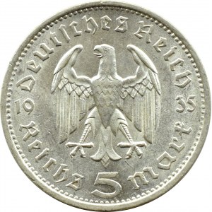 Niemcy, III Rzesza, Hindenburg, 5 marek 1935 F, Stuttgart, UNC