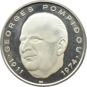 Niemcy, G. Pompidou, medal wprowadzenie ecu, srebro