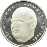 Niemcy, G. Pompidou, medal wprowadzenie ecu, srebro
