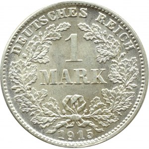 Niemcy, Cesarstwo, 1 marka 1915 D, Monachium, UNC