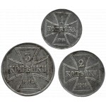 Królestwo Polskie, OST, lot kopiejek 1916 A/J, Berlin/Hamburg