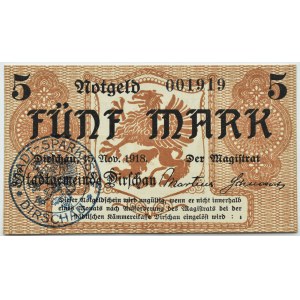 Dirschau/Tczew, 5 marek 1918, UNC