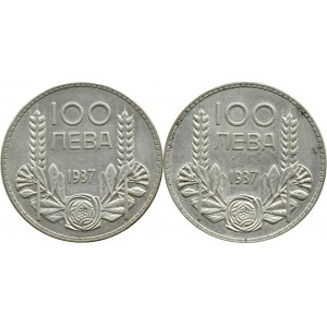 Bułgaria, car Borys III, lot 100 lewa 1937