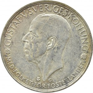 Szwecja, Gustaw V, 5 koron 1935, 500-lecie parlamentu, Sztokholm