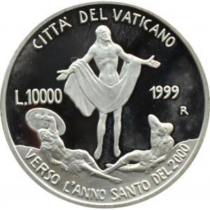 Watykan, Jan Paweł II, 10000 lirów 1999, Rok Święty 2000, UNC