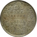 Indie/Wielka Brytania, Wiktoria, rupia 1892, Bombaj