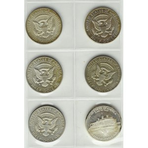 USA, J.F. Kennedy, lot 1/2 dolara 1964-1969, 1982, Filadelfia/Denver/San Francisco