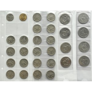 USA, lot monet obiegowych, razem 20 dolarów 1971-2000