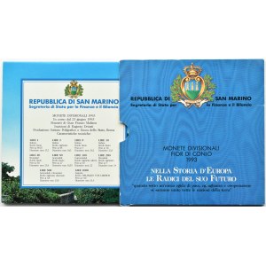 San Marino, zestaw 10 monet 1993, UNC