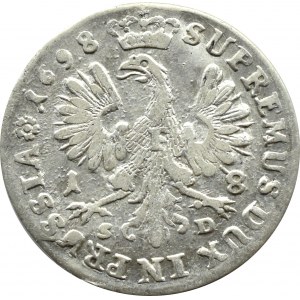 Niemcy, Prusy, Fryderyk III, ort 1698 SD, Królewiec (Königsberg)