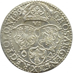 Zygmunt III Waza, szóstak 1599, Malbork, MAŁA GŁOWA